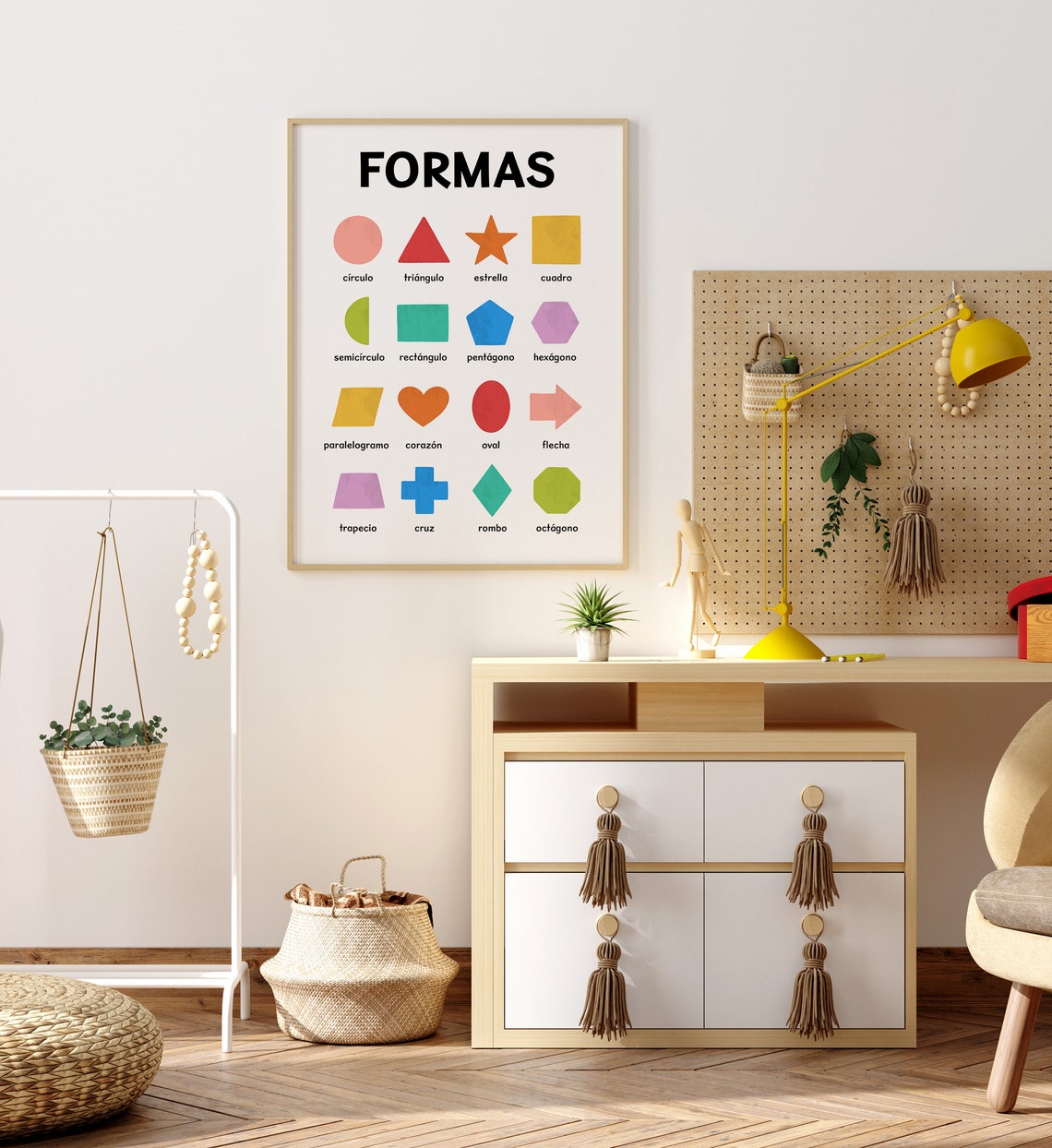 Formas Spanish Shapes Chart Kids Educational Nursery Learning Poster - Image 5
