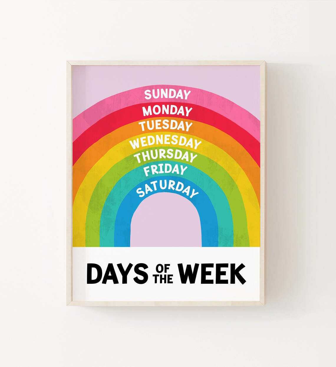 Rainbow Days of the Week Nursery Classroom Poster - Image 6