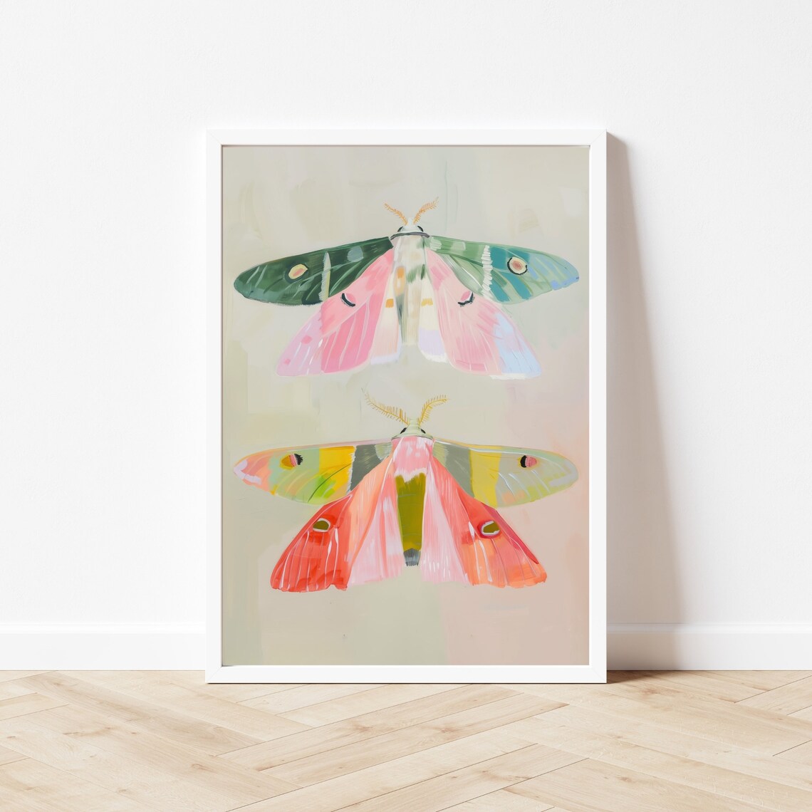 Colorful Moth Art Print for Kids Room Playroom - Image 3