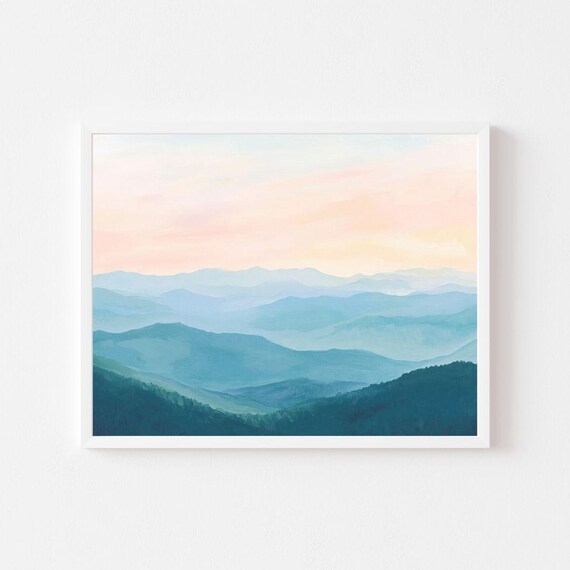 Blue Ridge Mountains Art Print, Appalachian Highlands