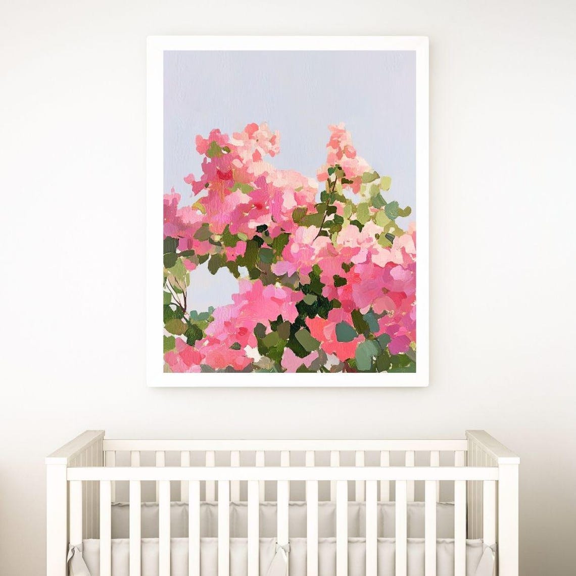 Pink Azalea Bush Blooming Against A Soft Pale Sky Garden Poster - Image 2
