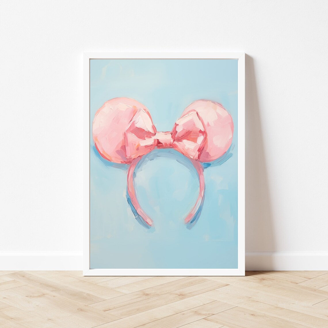 Pink Bow Mouse Ears Magical Nursery Art Print - Image 3