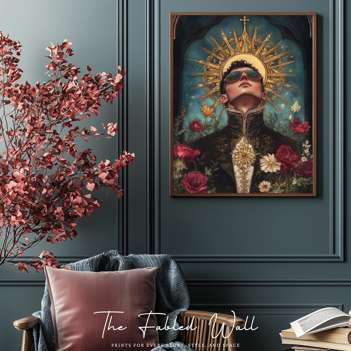 Saint Of The Sun, Celestial Portrait Art Print - Image 2