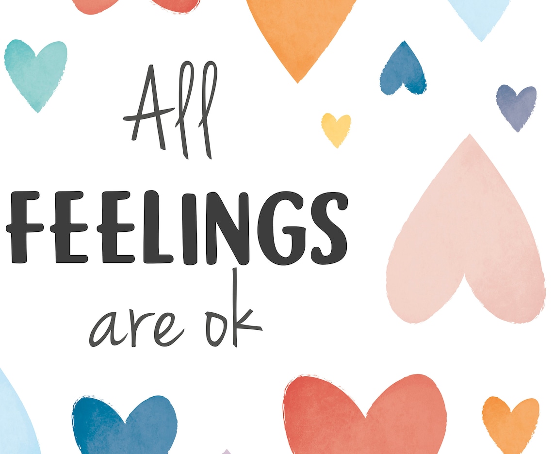 All Feelings Are Ok Poster, Mental Health Chart - Image 2