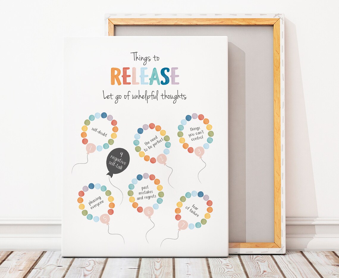 Therapist Office Decor CBT Coping Skills Mindfulness Poster - Image 3
