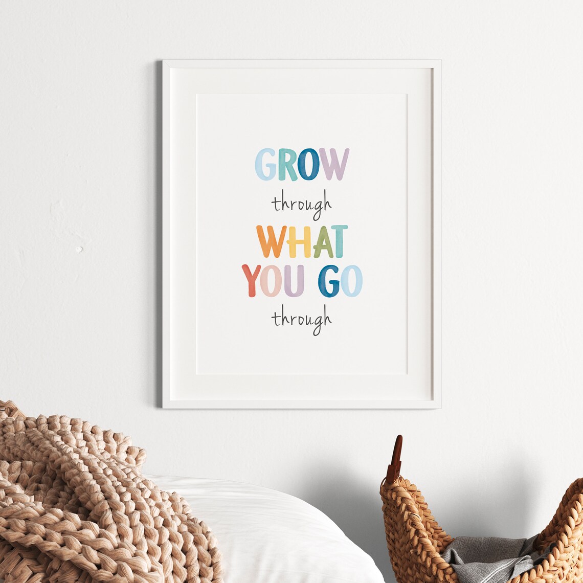 Grow Through What You Go Through Mental Health Poster - Image 6