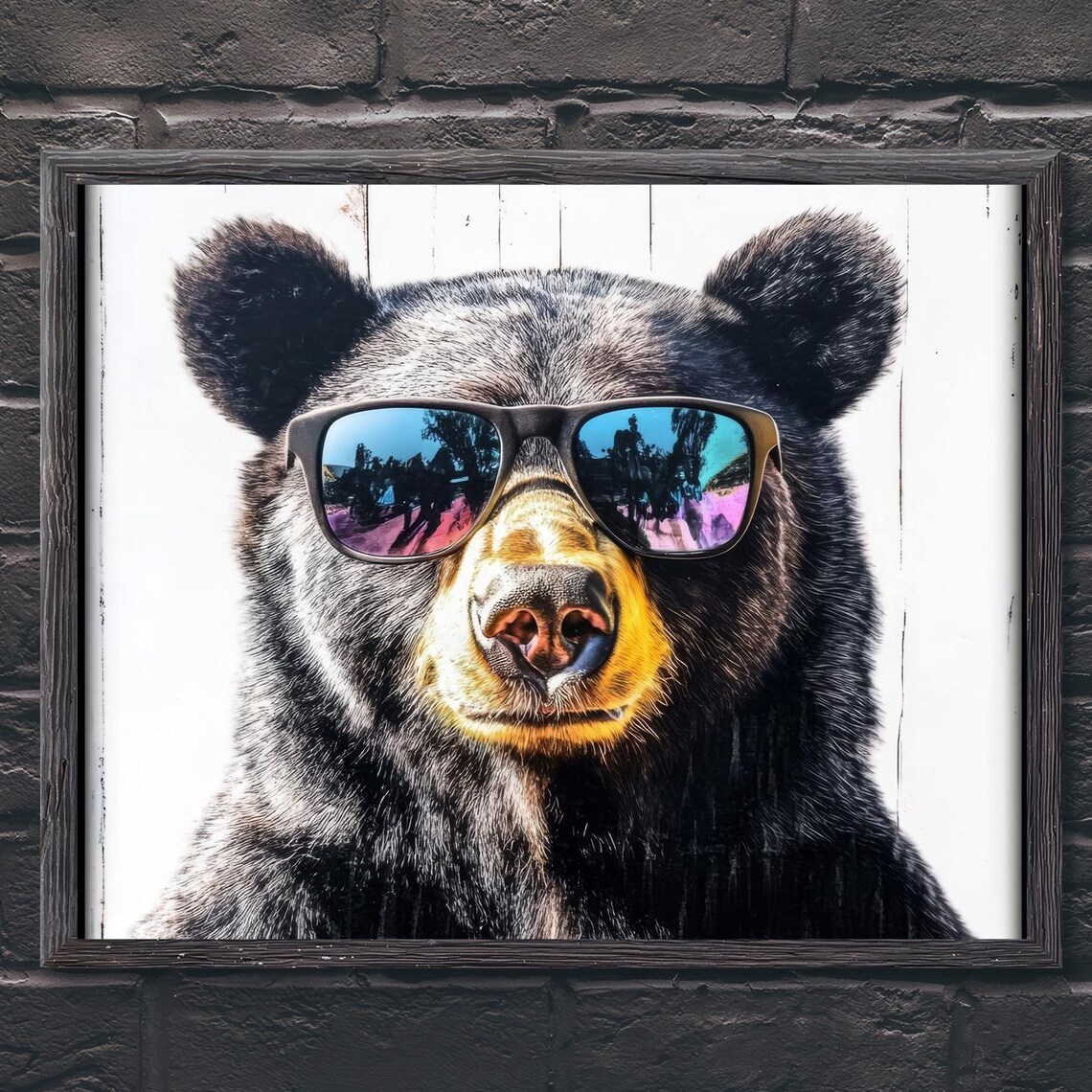 Bear Print, Funny Animal Street Pop Decor
