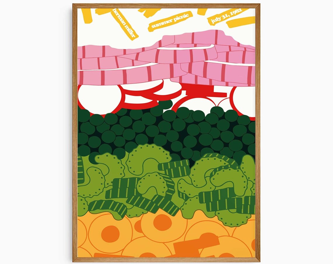 Herman Miller Summer Picnic 1982 Layered Salad Picnic Food Print