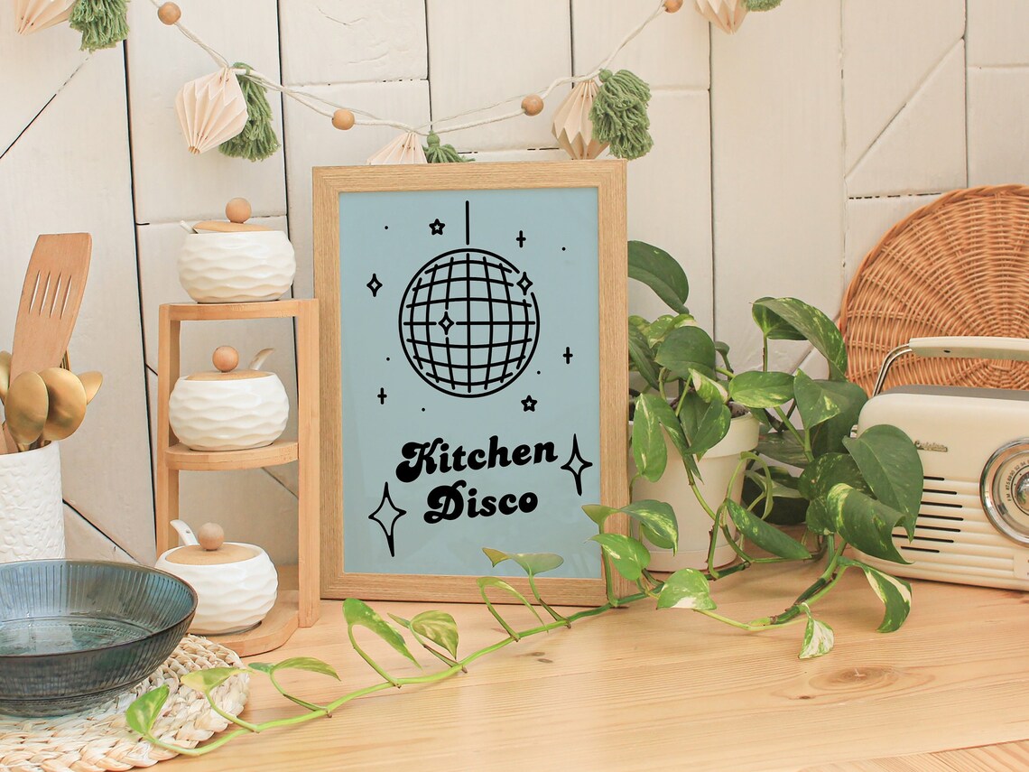 Kitchen Disco Poster, Mid Century Foodie Gift - Image 2