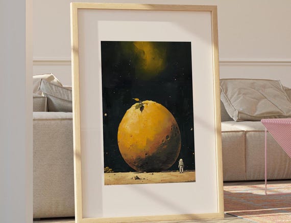 Space Wall Art Outer Decor Kitchen Solar System Print Unique Dorm Room Engineer Gift