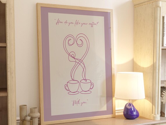 But First Coffee, Minimalist Line Art Gift