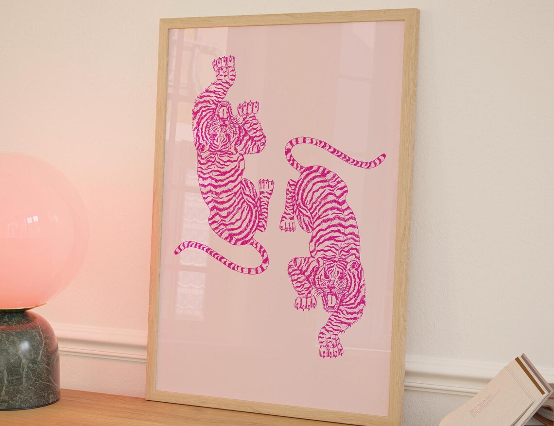 Cheetah Print Art Poster, Boho Jungle Decor