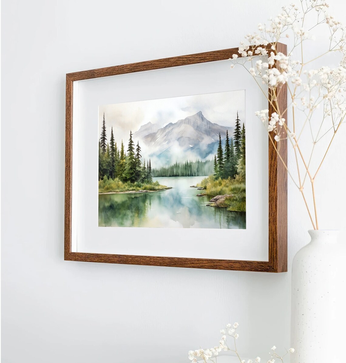 Banff National Park Watercolor Travel Print - Image 4