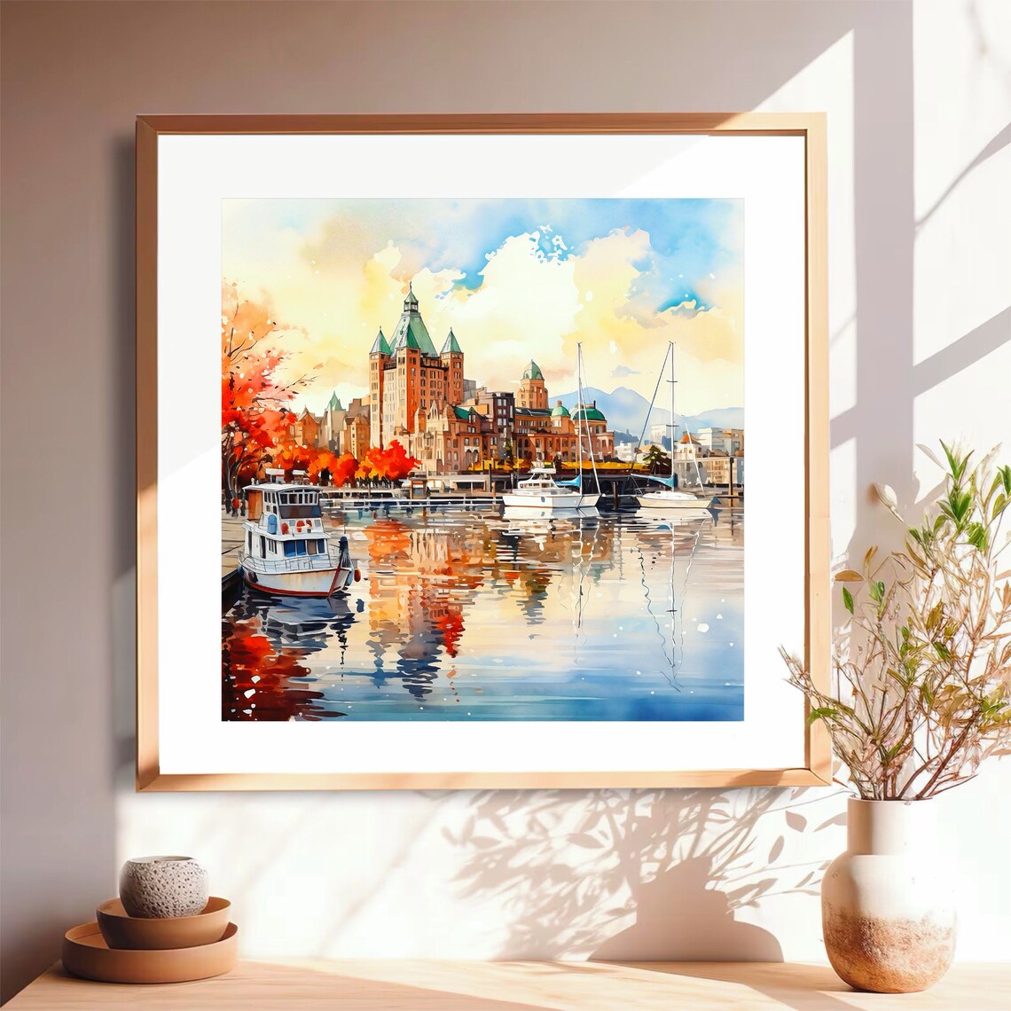 Vancouver Cityscape Art Print, Canada Wall Art - Image 4