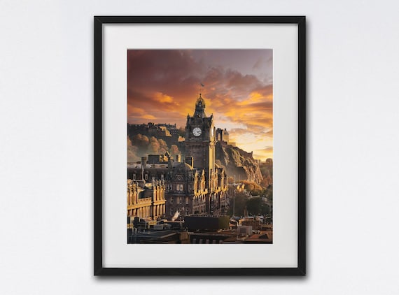 Edinburgh Skyline Art Print Scottish Photography Gift