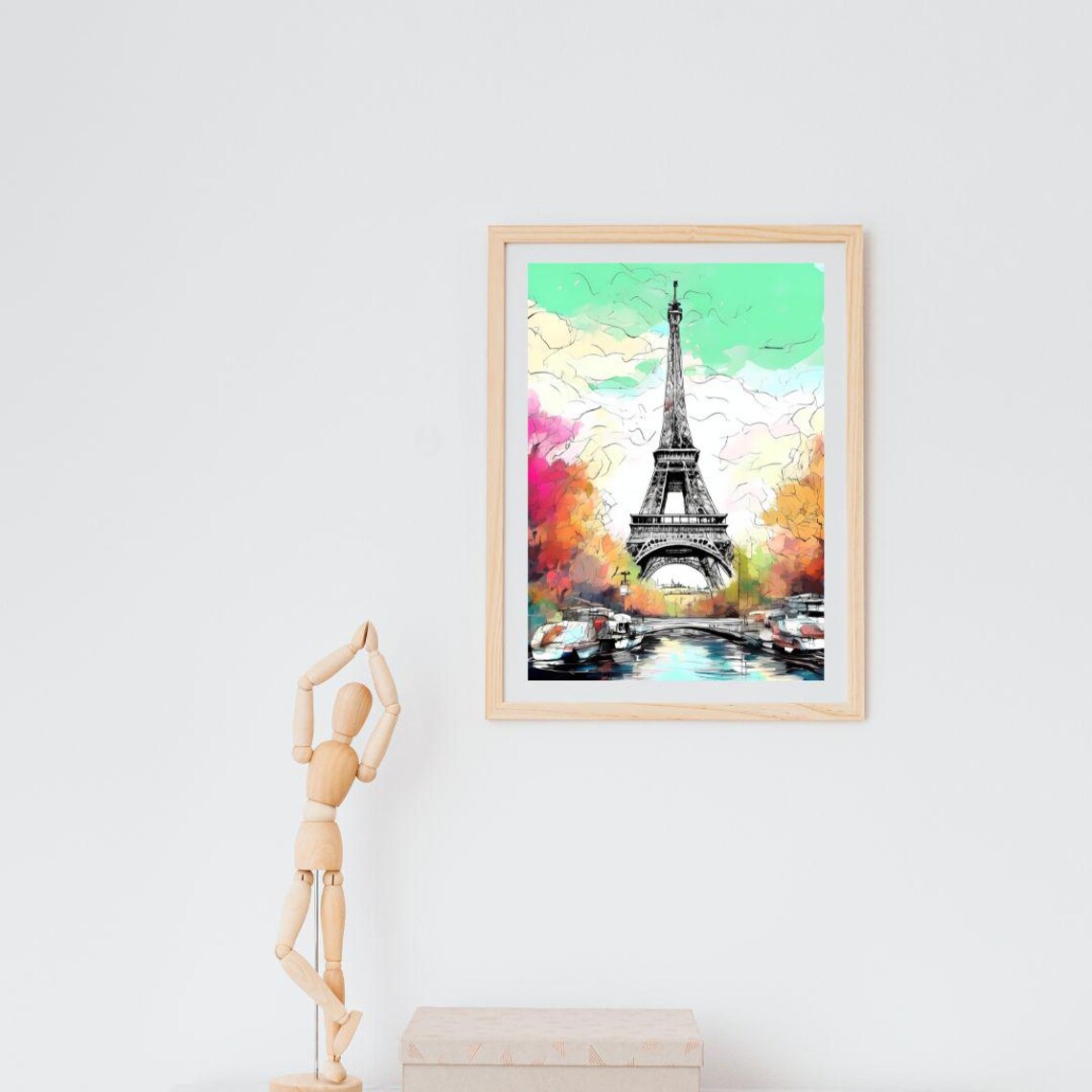 Eiffel Tower Abstract Art Print, Maximalist Style - Image 3