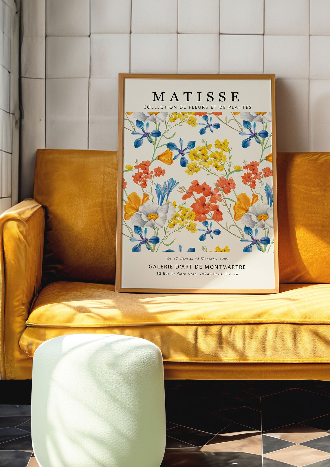 Matisse Bright Wildflower Garden Blue Iris Floral Gallery Print - Image 3
