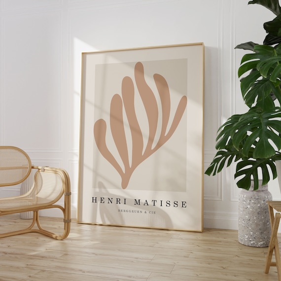 Henri Matisse Berggruen Cie Print Peach Leaf Cutout Minimalist Art
