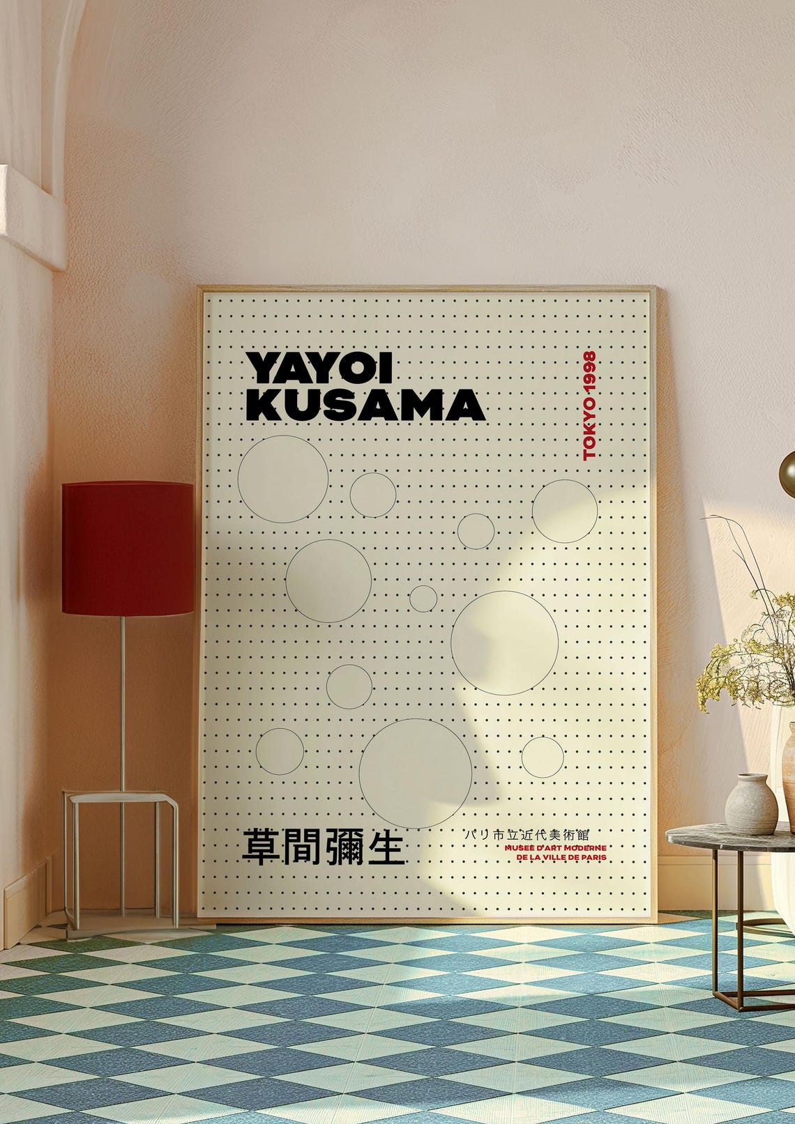 Yayoi Kusama Tokyo 1998 Dotted Circle Pattern Exhibition Poster - Image 2