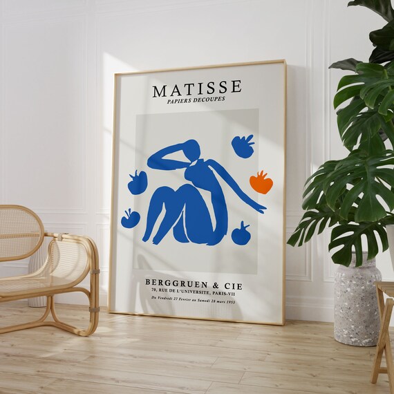 Matisse Blue Nude Paper Cutout Berggruen Paris Exhibition Poster