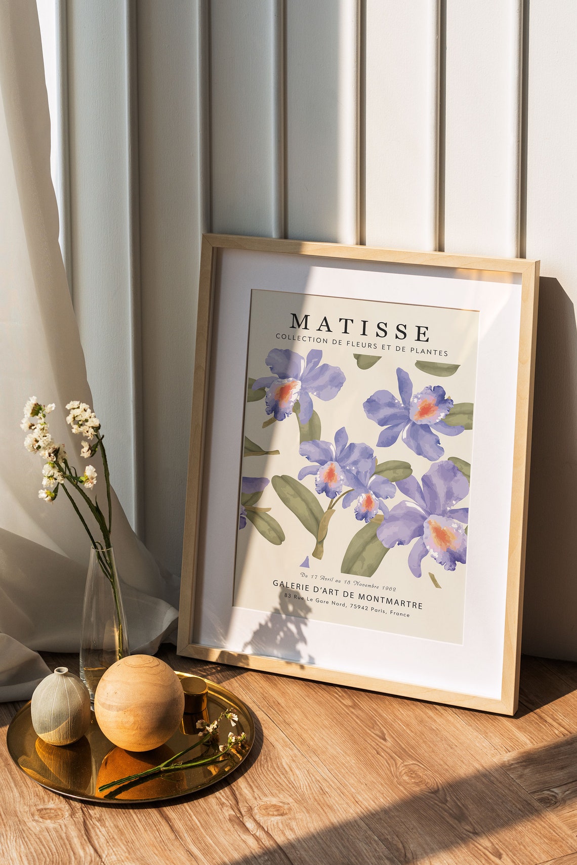 Matisse Flower Market Purple Orchid Botanical 1989 Exhibition Poster - Image 4