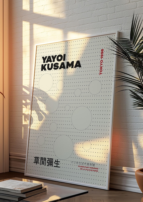 Yayoi Kusama Tokyo 1998 Dotted Circle Pattern Exhibition Poster