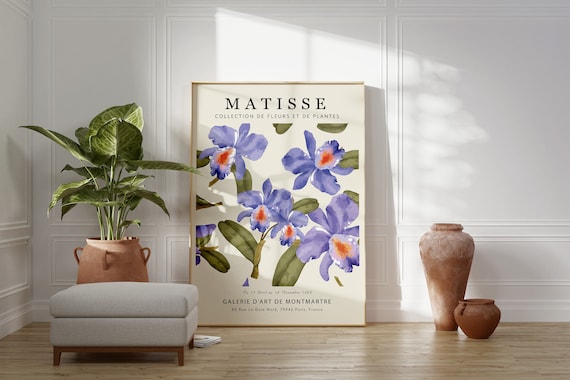 Matisse Flower Market Purple Orchid Botanical 1989 Exhibition Poster