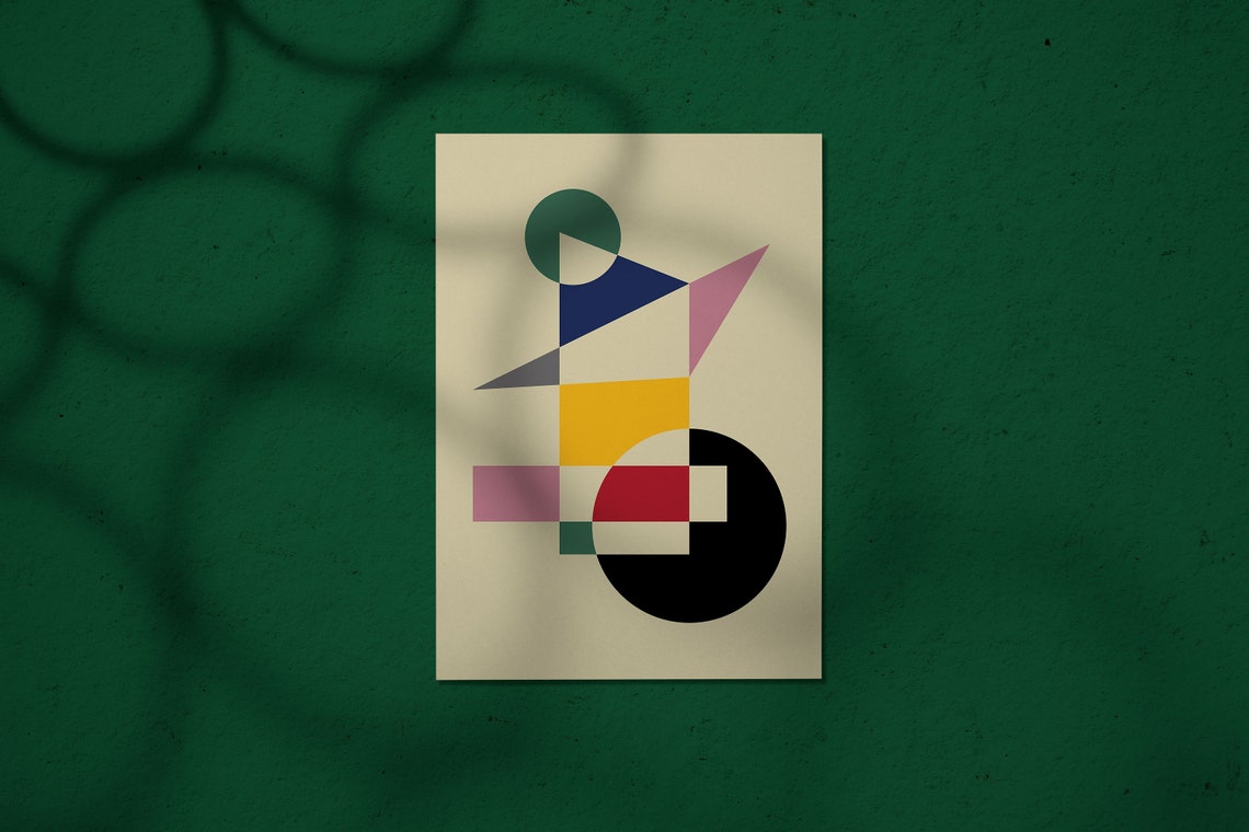Bauhaus Colorful Geometric Shapes Abstract Minimalist Poster - Image 4