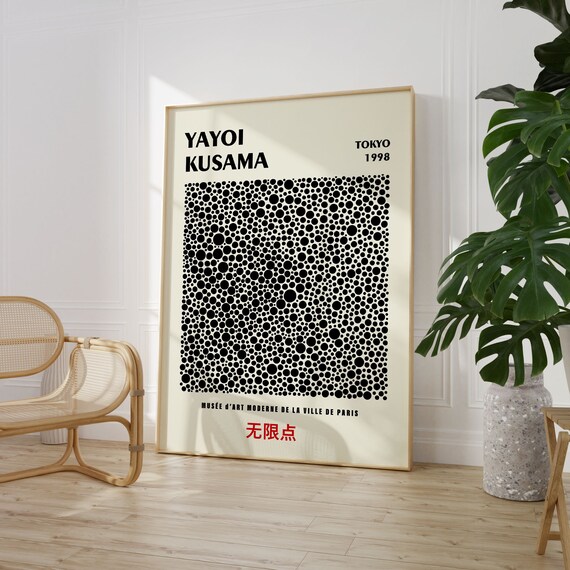 Yayoi Kusama Black Polka Dot Field Tokyo 1998 Exhibition Poster