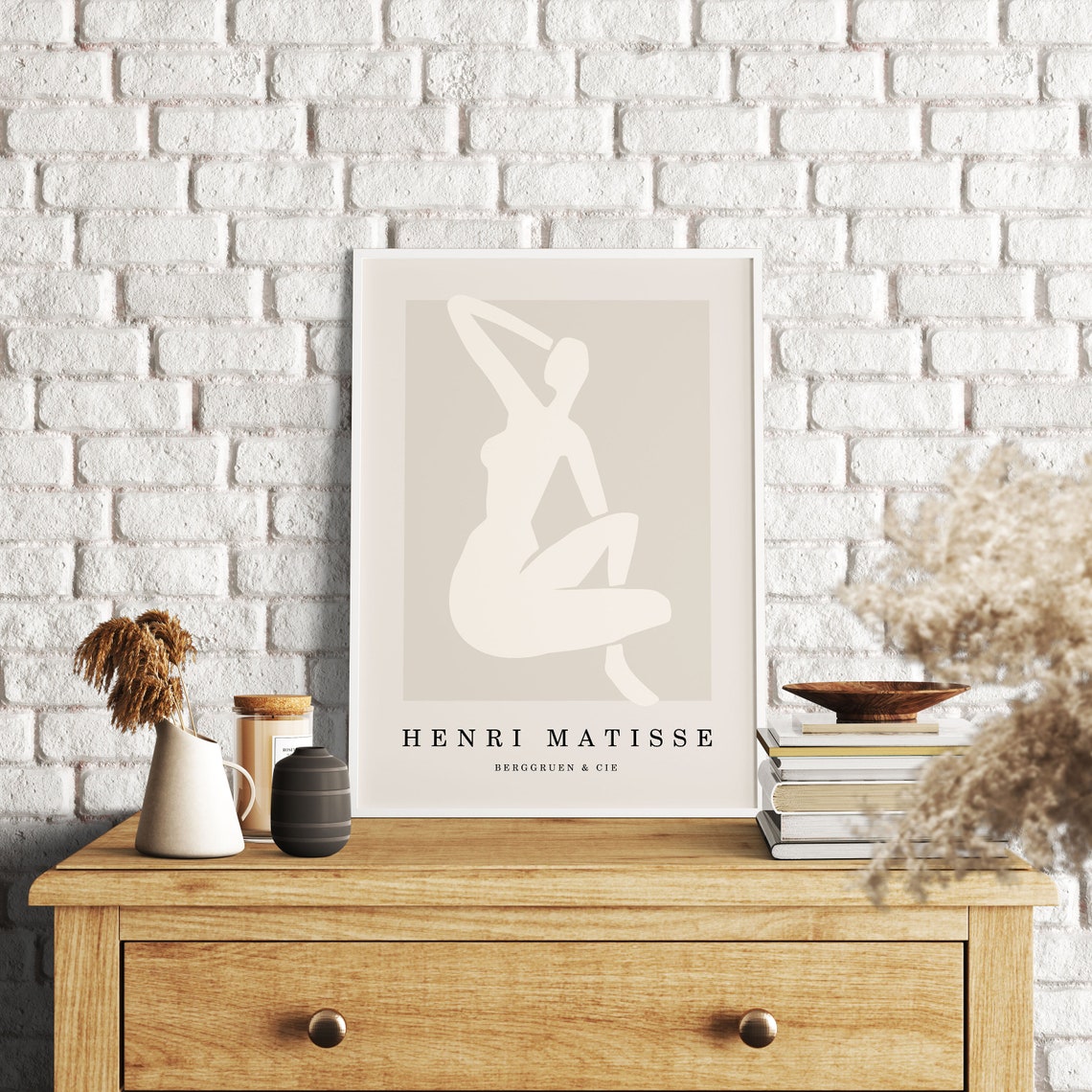 Henri Matisse Dancing Figure Poster Beige Abstract Woman Cutout Art - Image 3