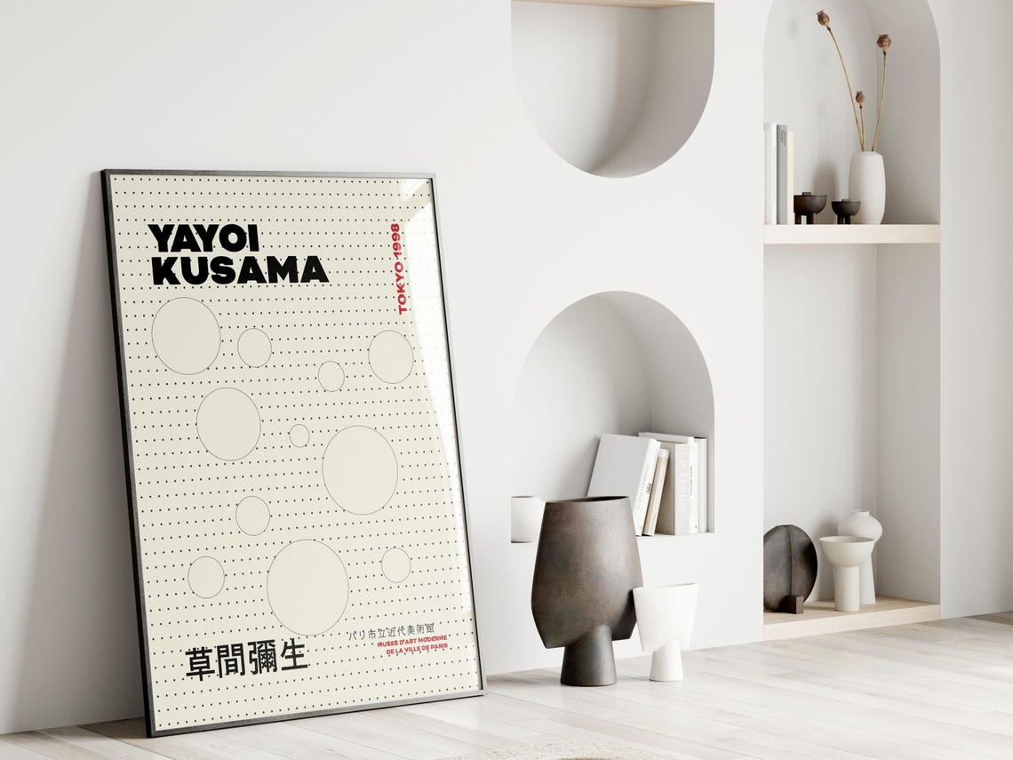 Yayoi Kusama Tokyo 1998 Dotted Circle Pattern Exhibition Poster - Image 6