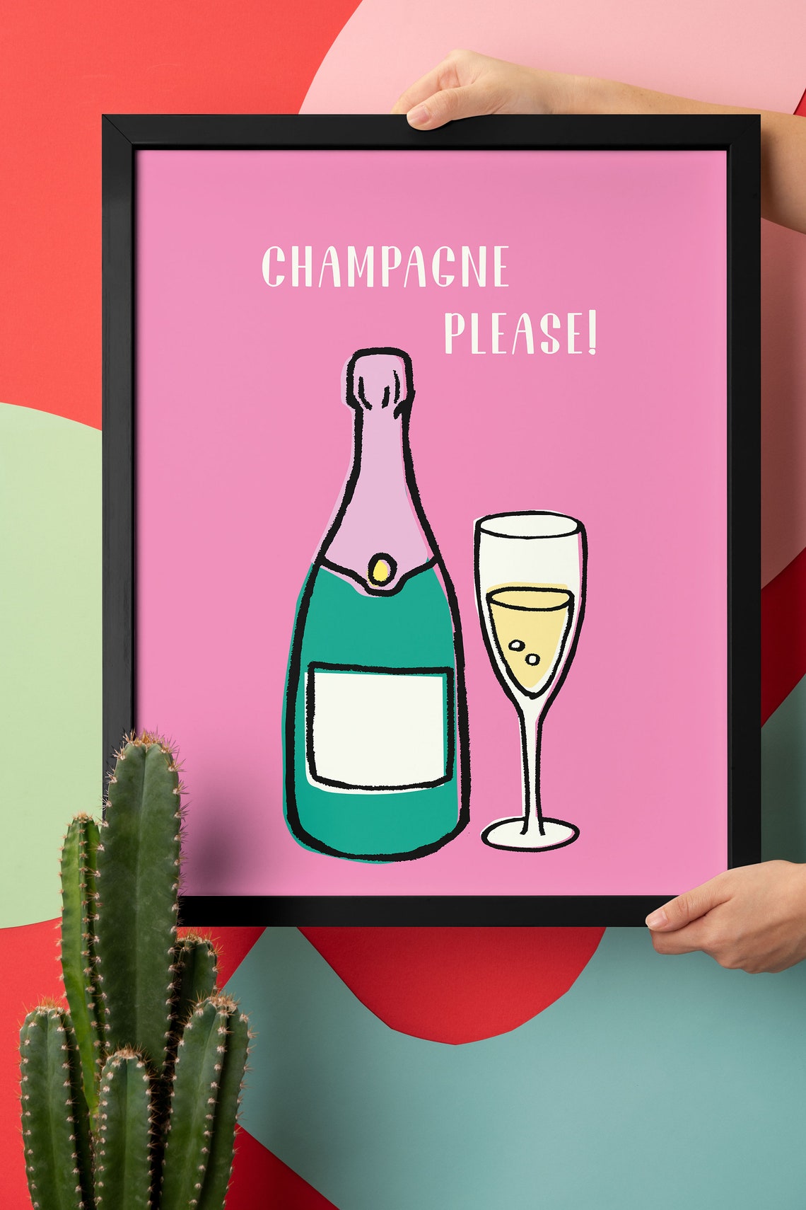 Humorous Saying Champagne Print Drinks Poster Bar Wall Decor Kitchen Wall Art Funny Champagne Poster Art Prints - Image 3