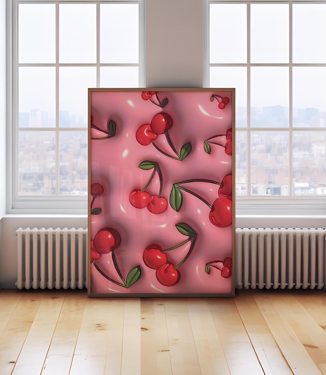Cherry Wall Art Cherries Cherry Art Print Cherry Poster Cherry Print Girly Aesthetic Cherry Decor - Image 3