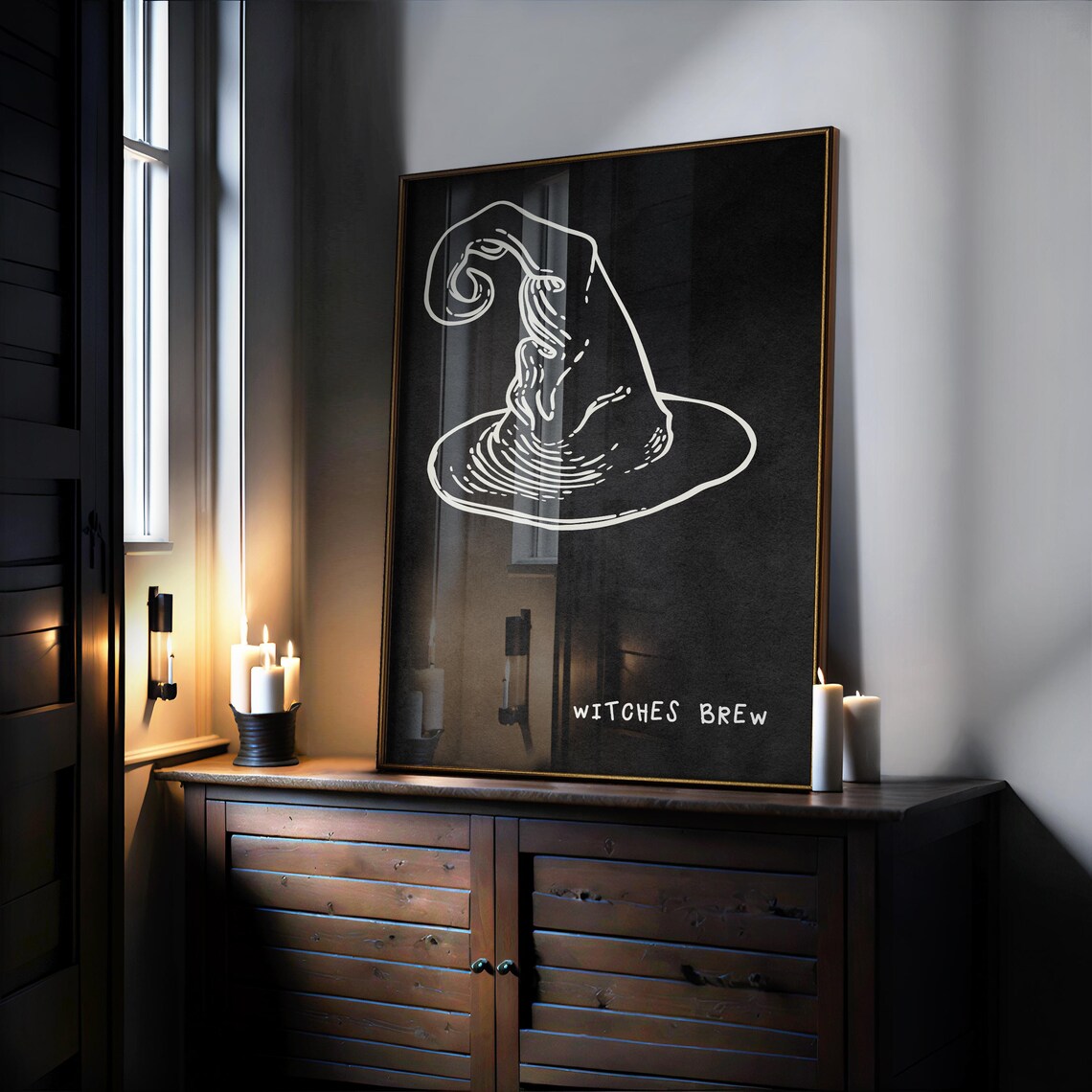 Witches Brew Witch Wall Art, Halloween Minimalist Decor - Image 3