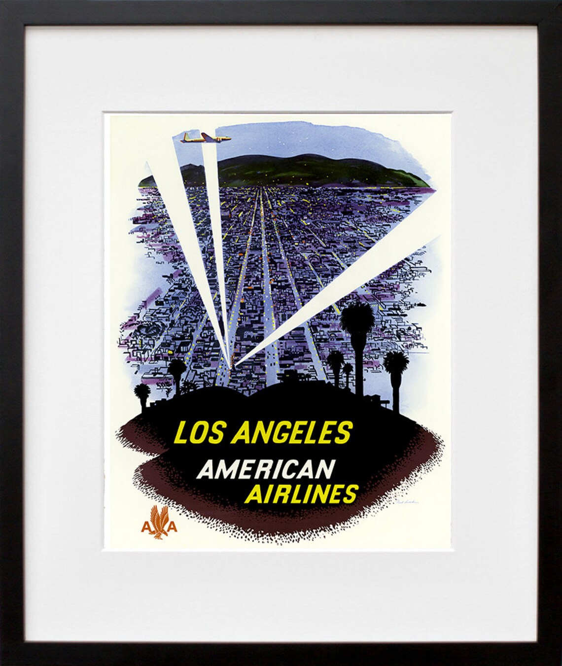 Hollywood Vintage Travel Poster, California Art Print - Image 2