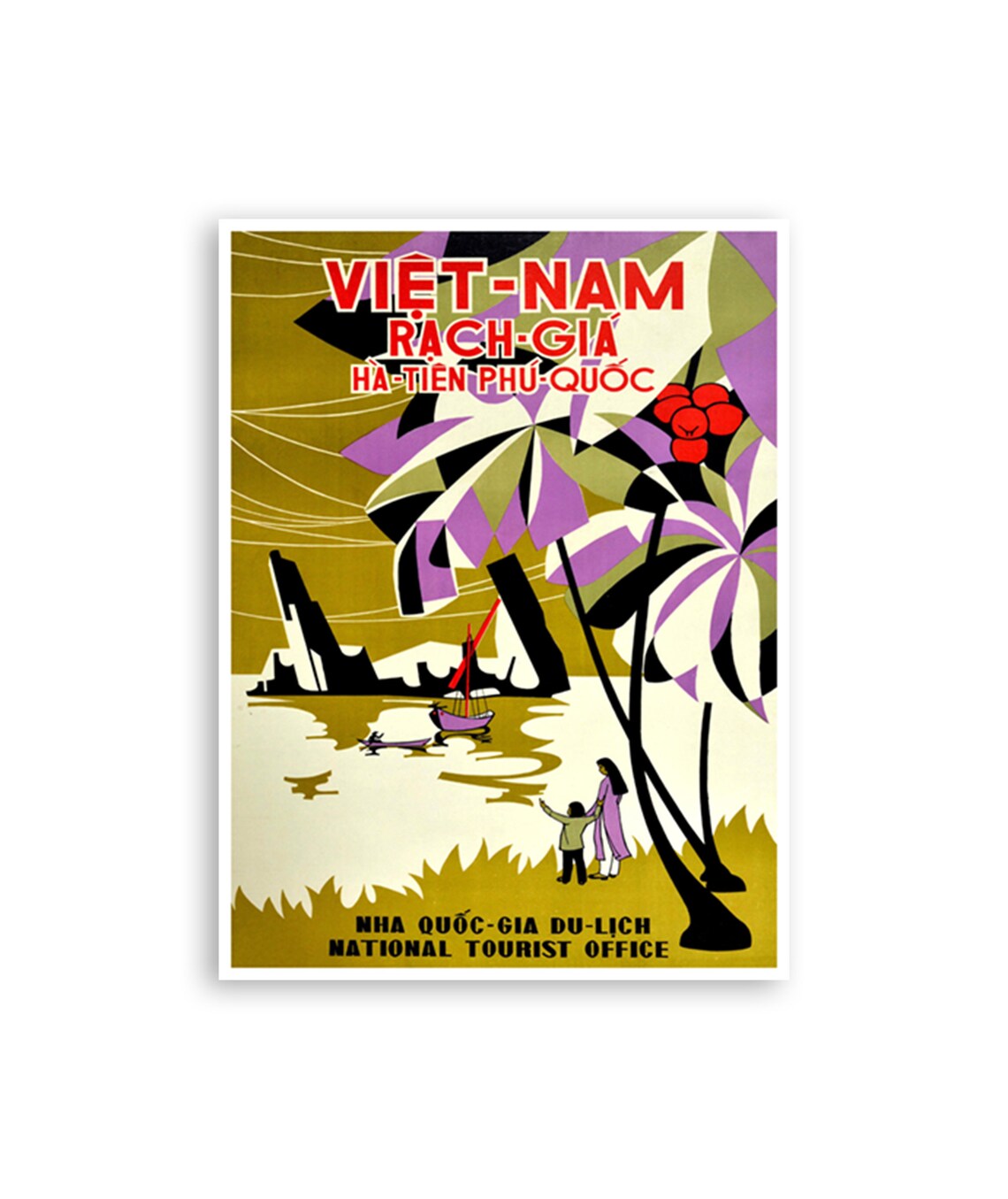 Vietnam Travel Poster Print, Asian Home Decor