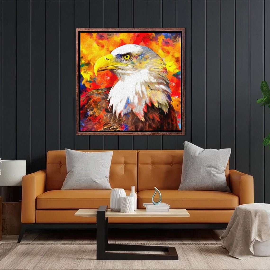 Majestic Bald Eagle Portrait In A Vibrant Color Explosion Poster - Image 2