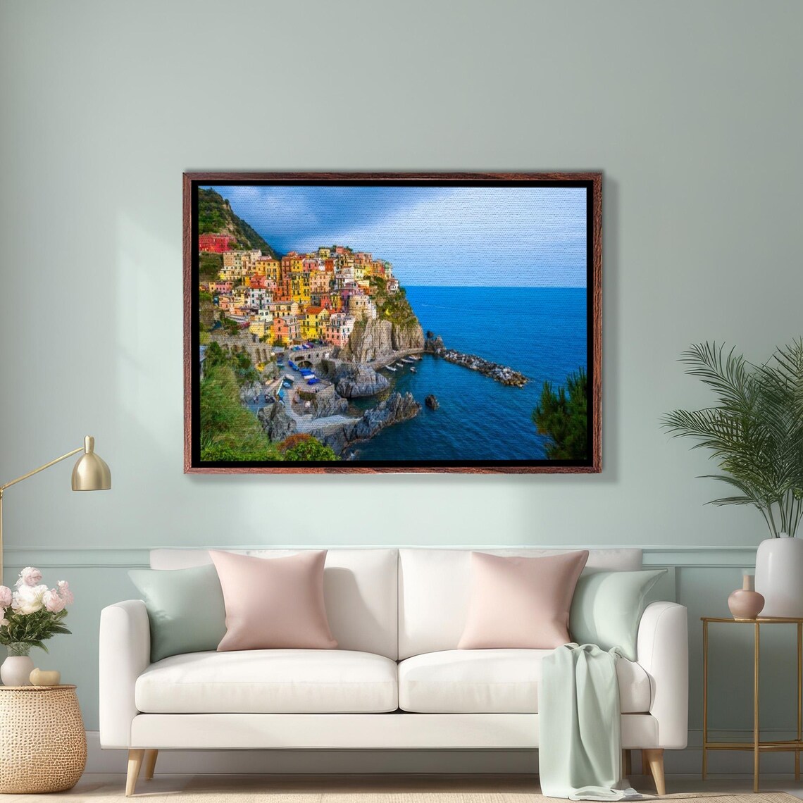 Manarola Cinque Terre Colorful Cliffside Village Coast Poster