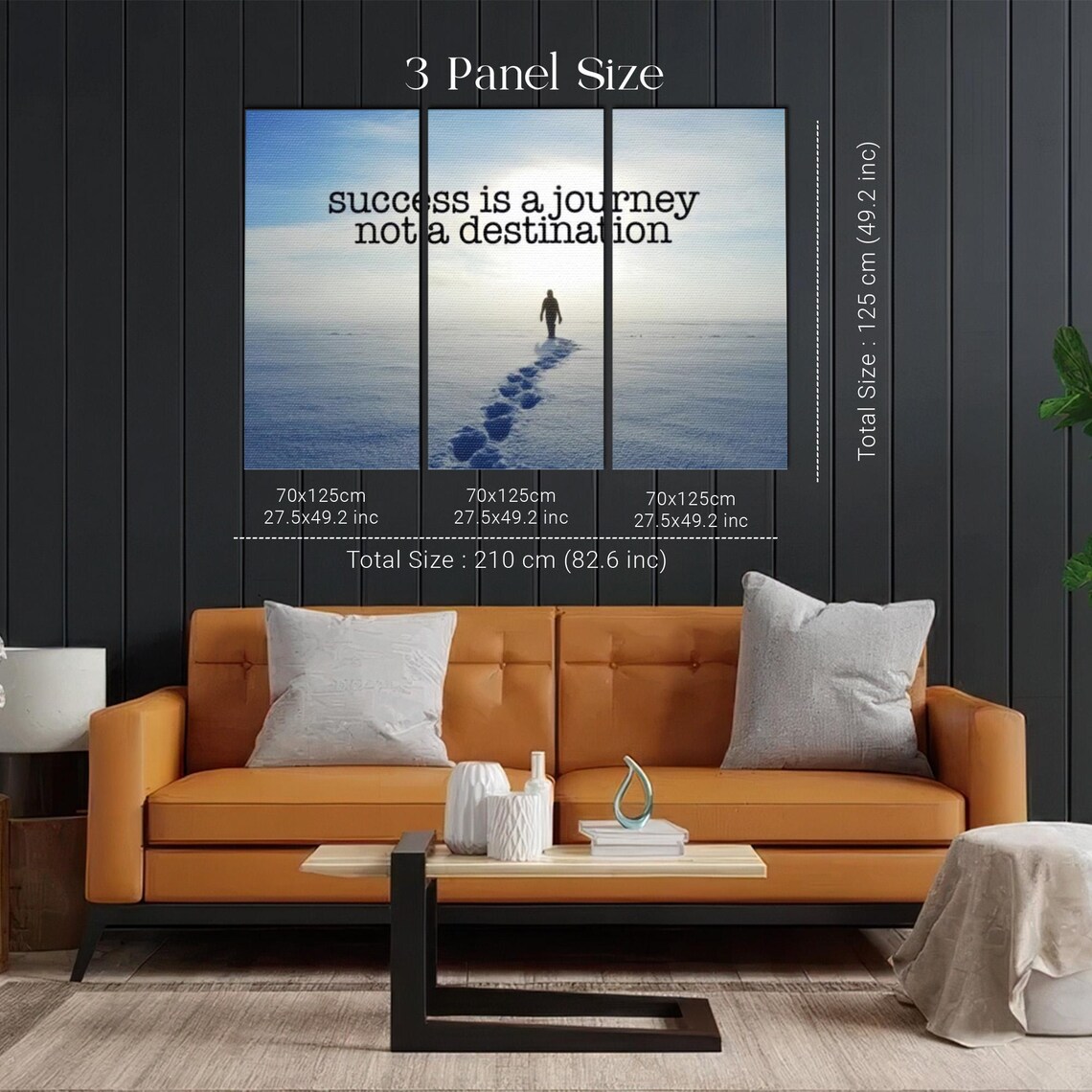 Success Is A Journey Not A Destination Motivational Snow Quote Poster - Image 2