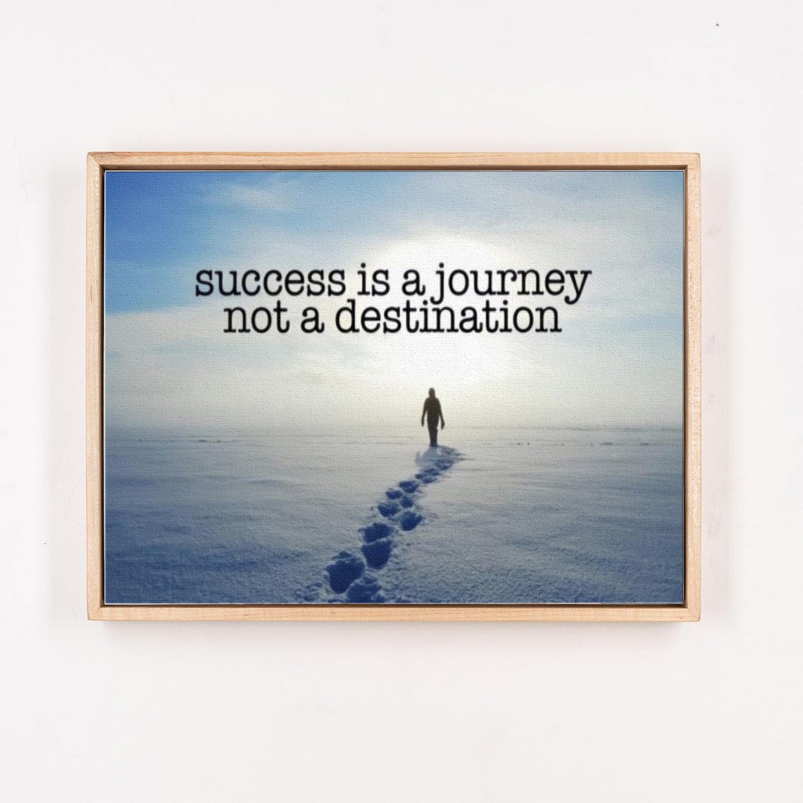 Success Is A Journey Not A Destination Motivational Snow Quote Poster - Image 4