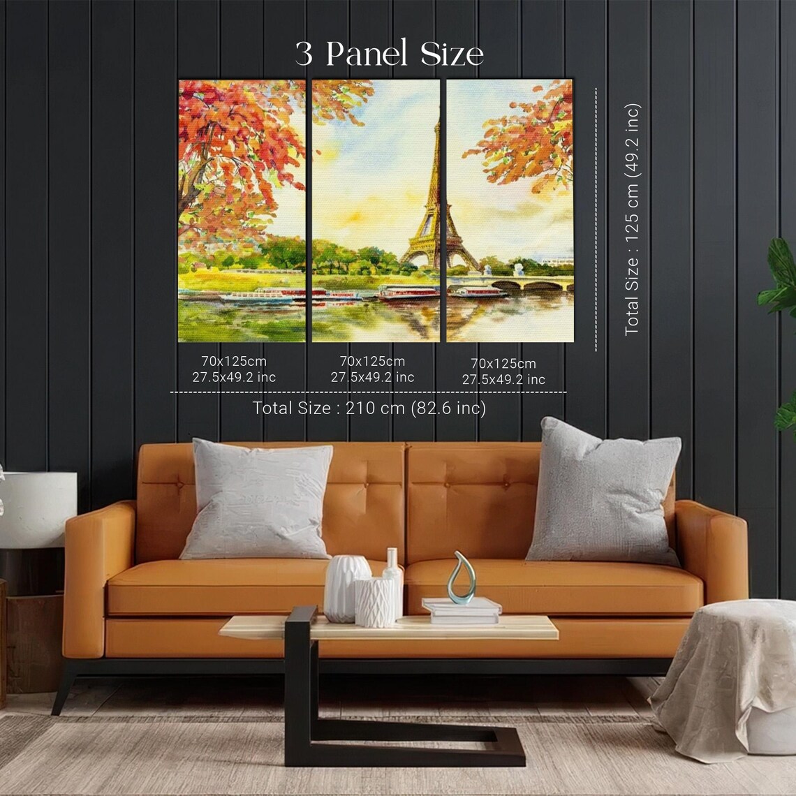 Eiffel Tower Over The Seine River In Autumn Colors Paris Poster - Image 2
