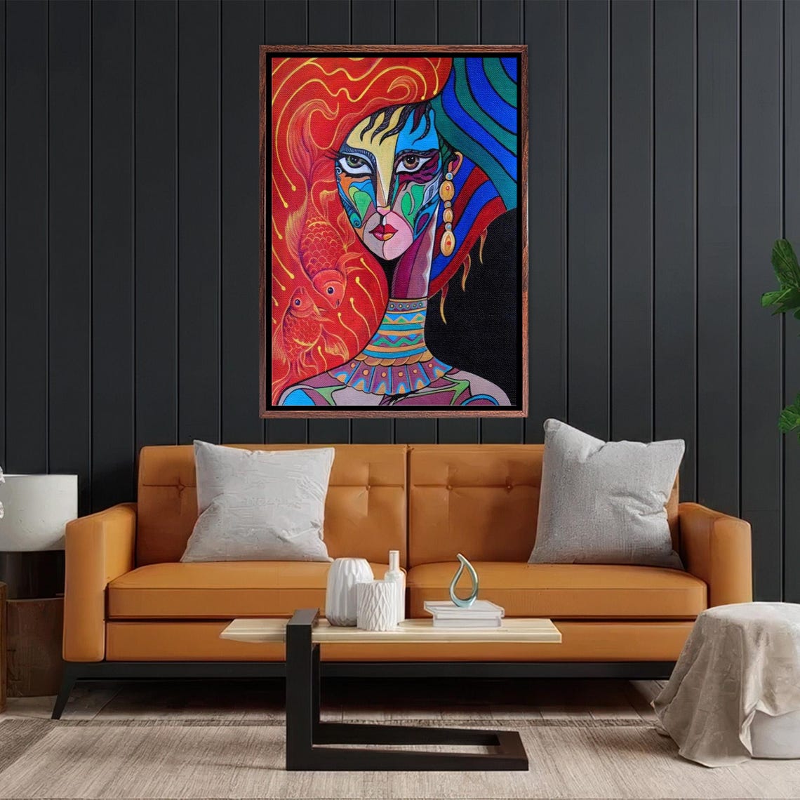 Colorful Abstract Woman Portrait Bold Expressionist Face Poster - Image 2