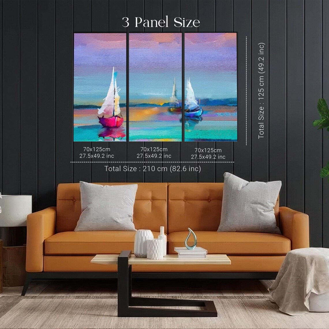 Colorful Sailboats Gliding On A Bright Blue Turquoise Sea Poster - Image 2