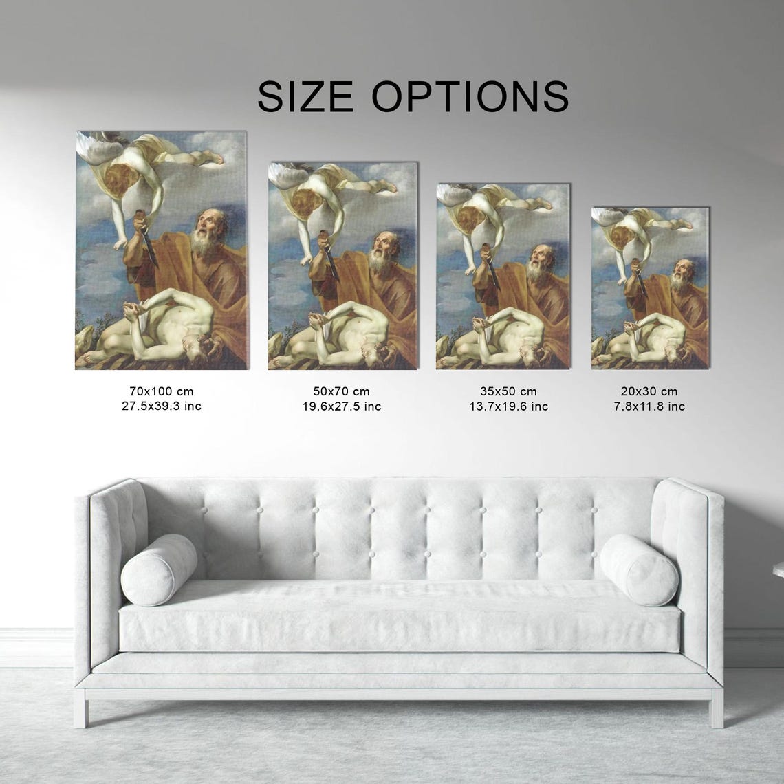 Abrahams Sacrifice of Isaac with Angel Baroque Bible Art Poster - Image 5