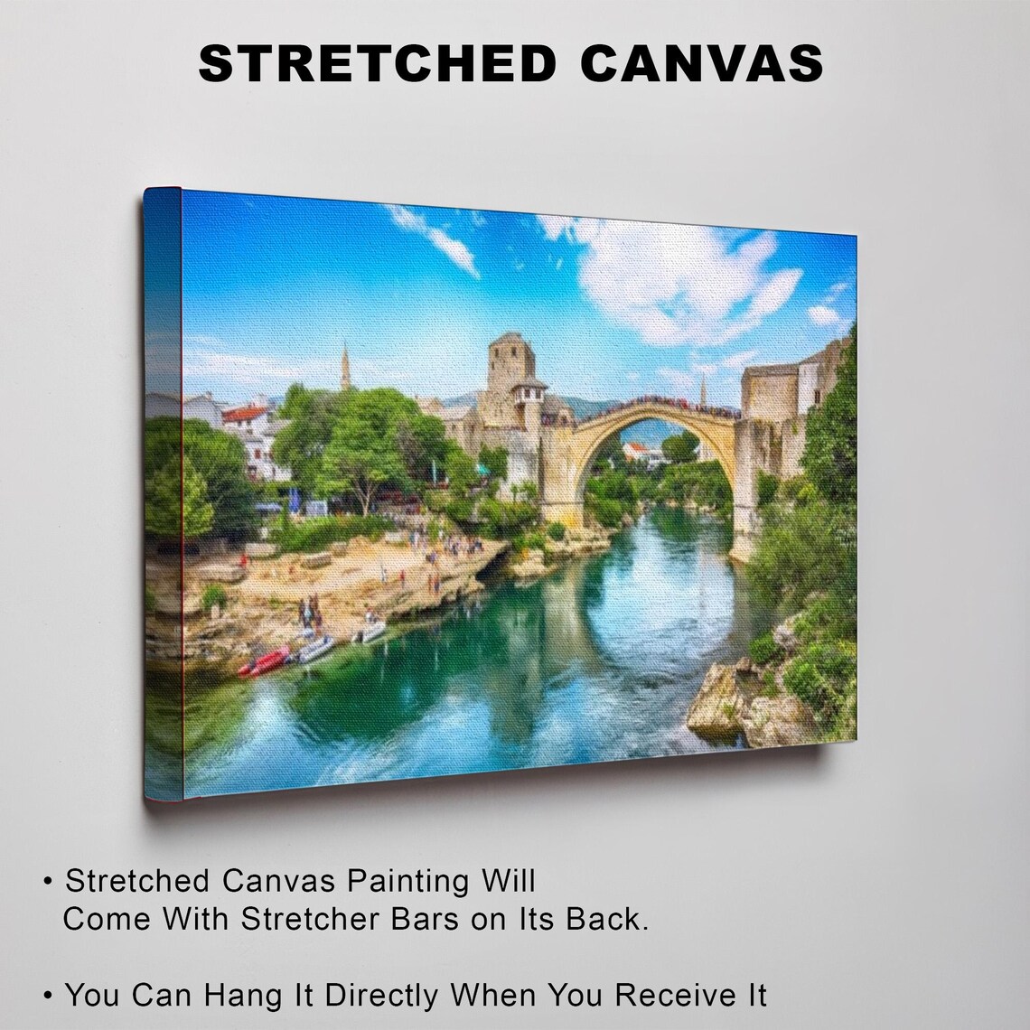 Stari Most Old Bridge Over the Neretva River in Mostar Bosnia Poster - Image 3