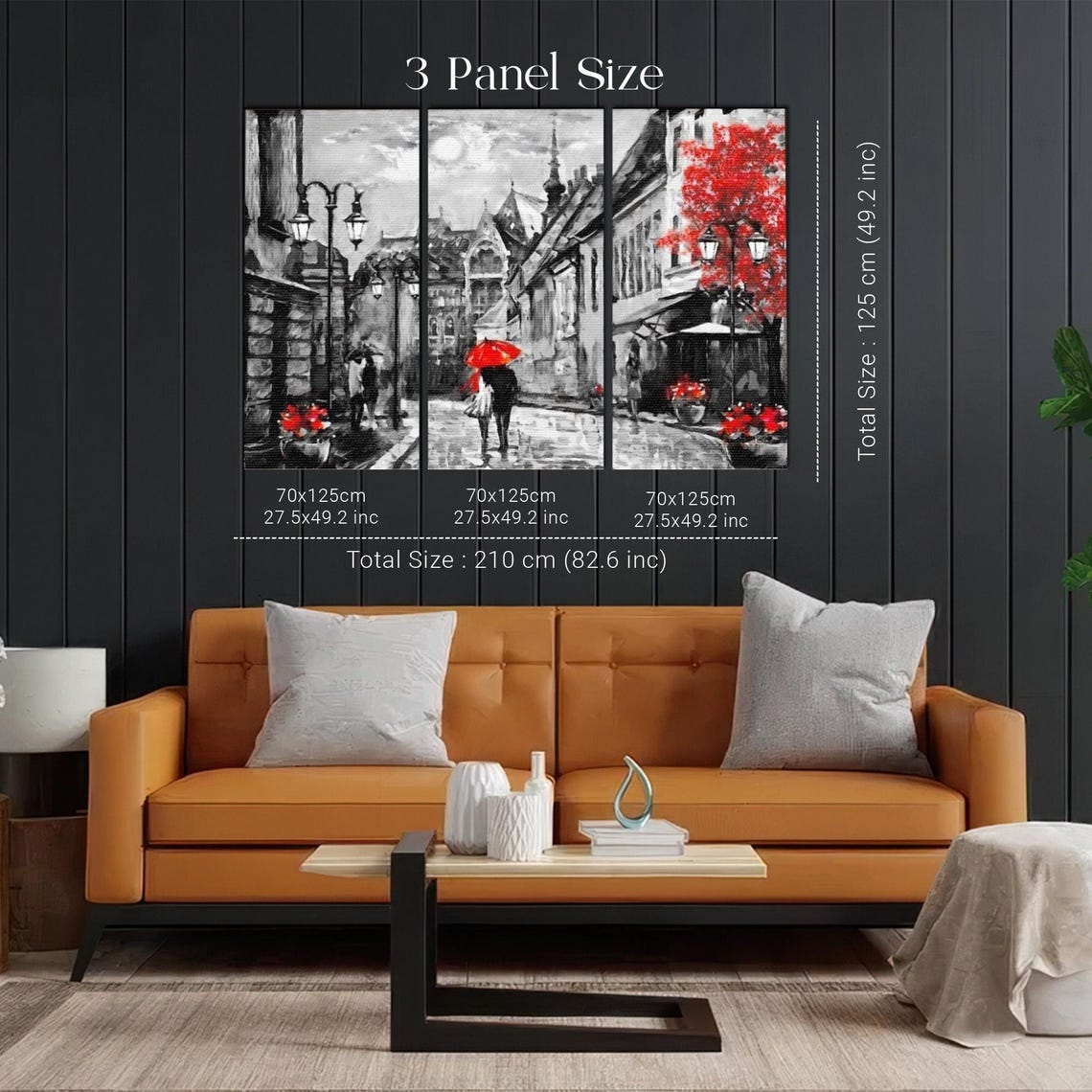 Budapest Old Town Street Red Umbrella Black and White Poster - Image 2