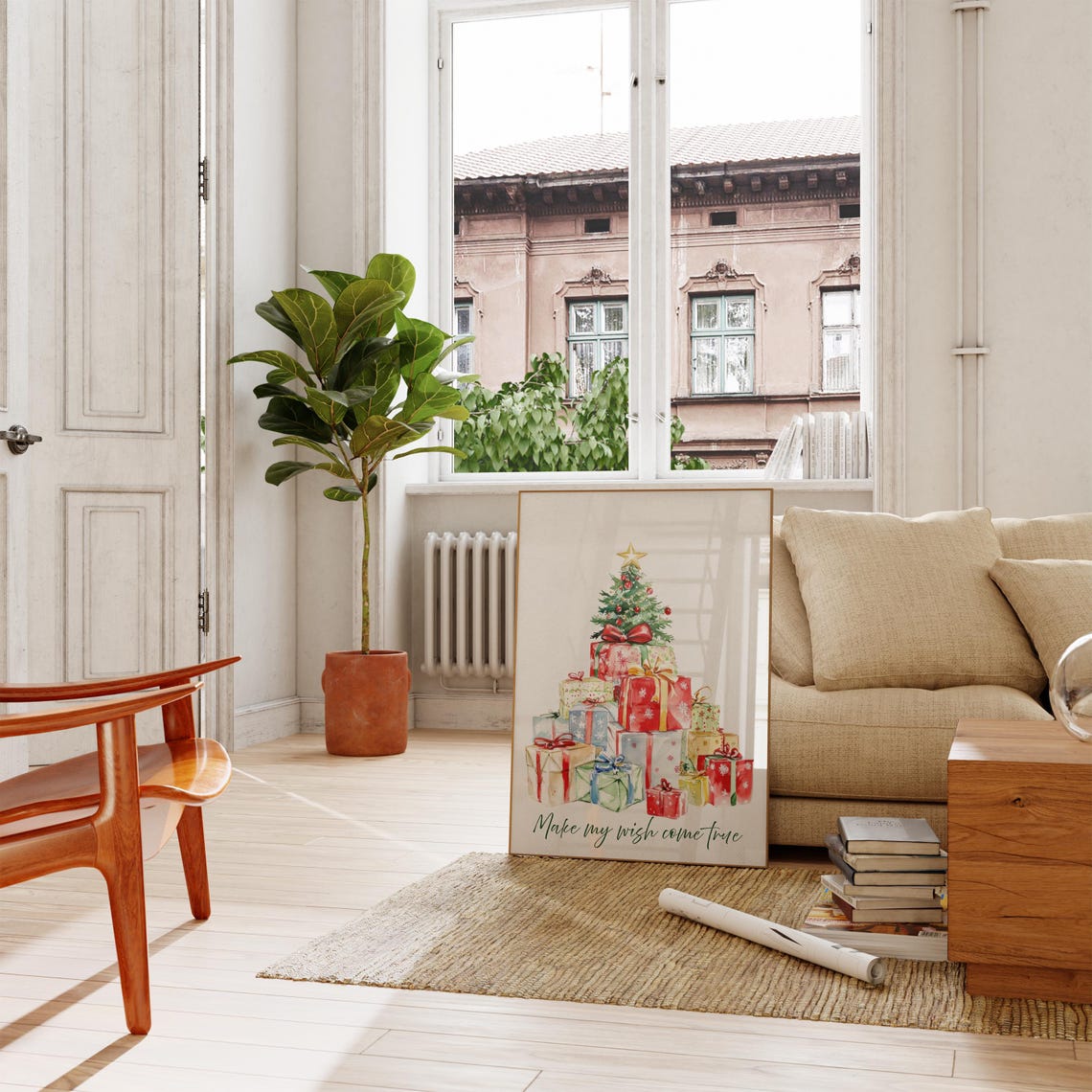 Christmas Tree With Gifts Make My Wish Come True Wall Poster - Image 8