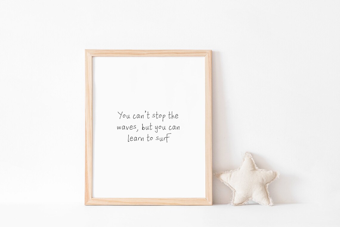 Surf Quote Print, Inspirational Life Poster - Image 2