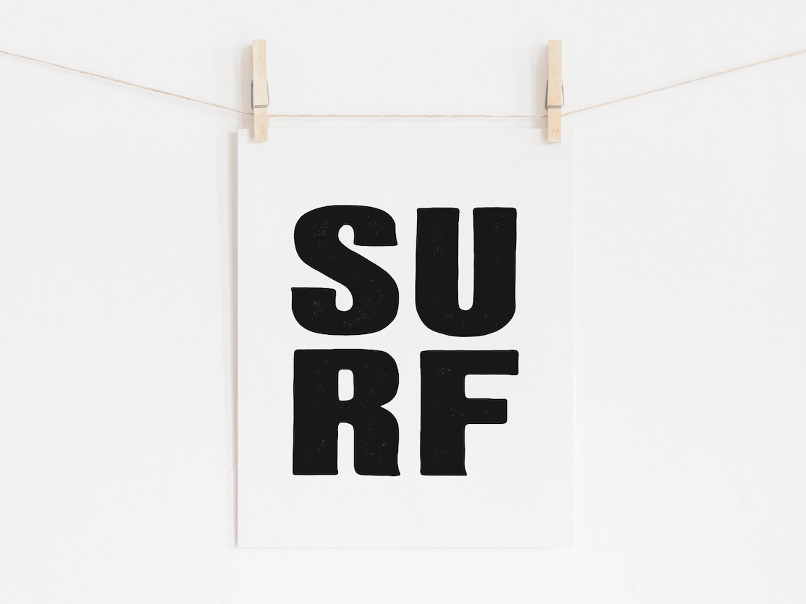 Minimalist Surf Poster, Beach House Decor - Image 3