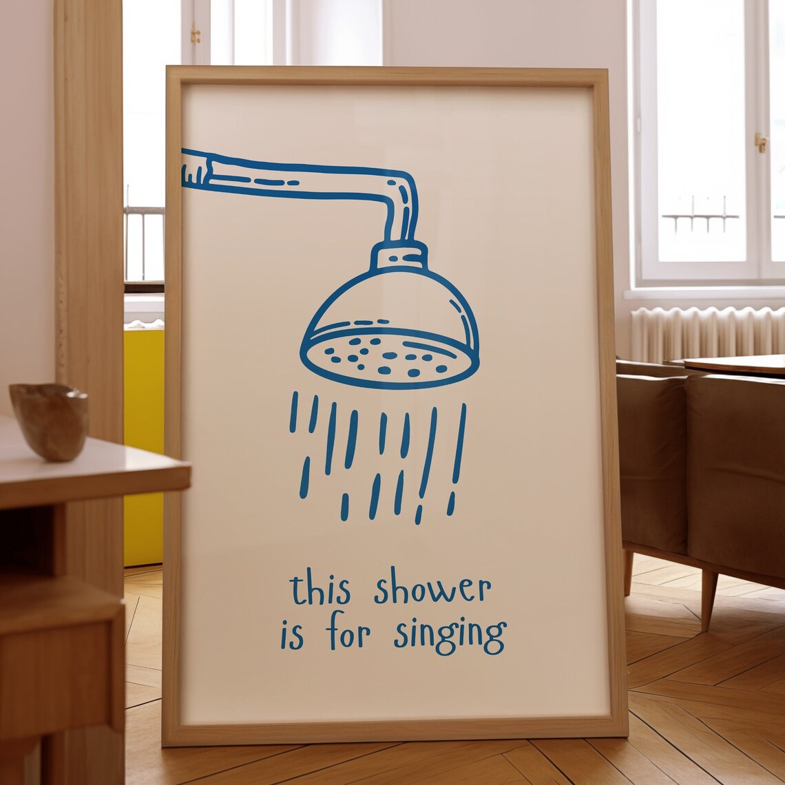 Shower Is For Singing, Minimalist Bathroom Quote